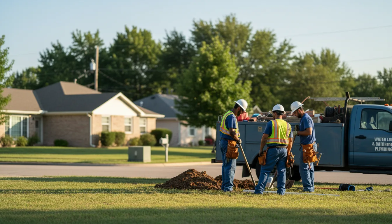 Residential water line and bathroom plumbing service in Harrisville, NY